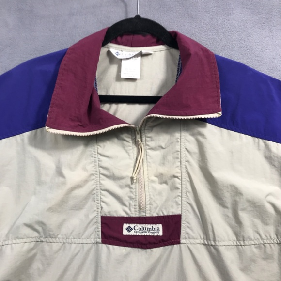 Vintage Columbia Windbreaker Jacket Lightweight Womens Large Retro Outdoor - Picture 2 of 13